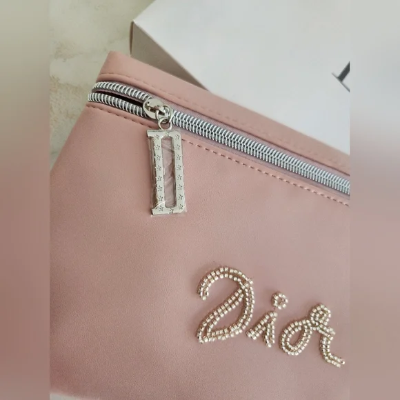 Big!!! Beaded BLUSH Pink GWP Pouch.. So Pretty! GREAT GIFT! - Picture 2 of 12